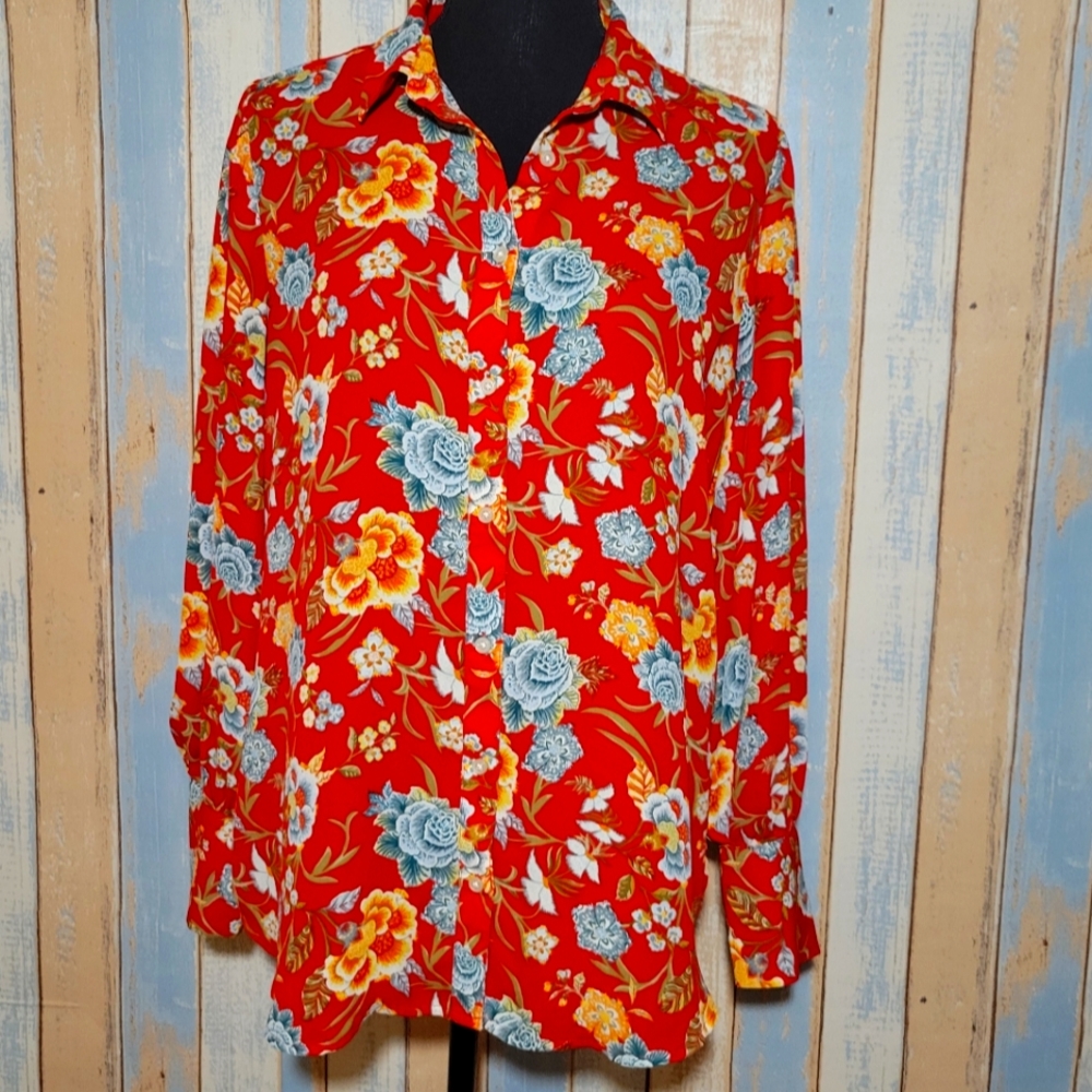 LOFT floral print top